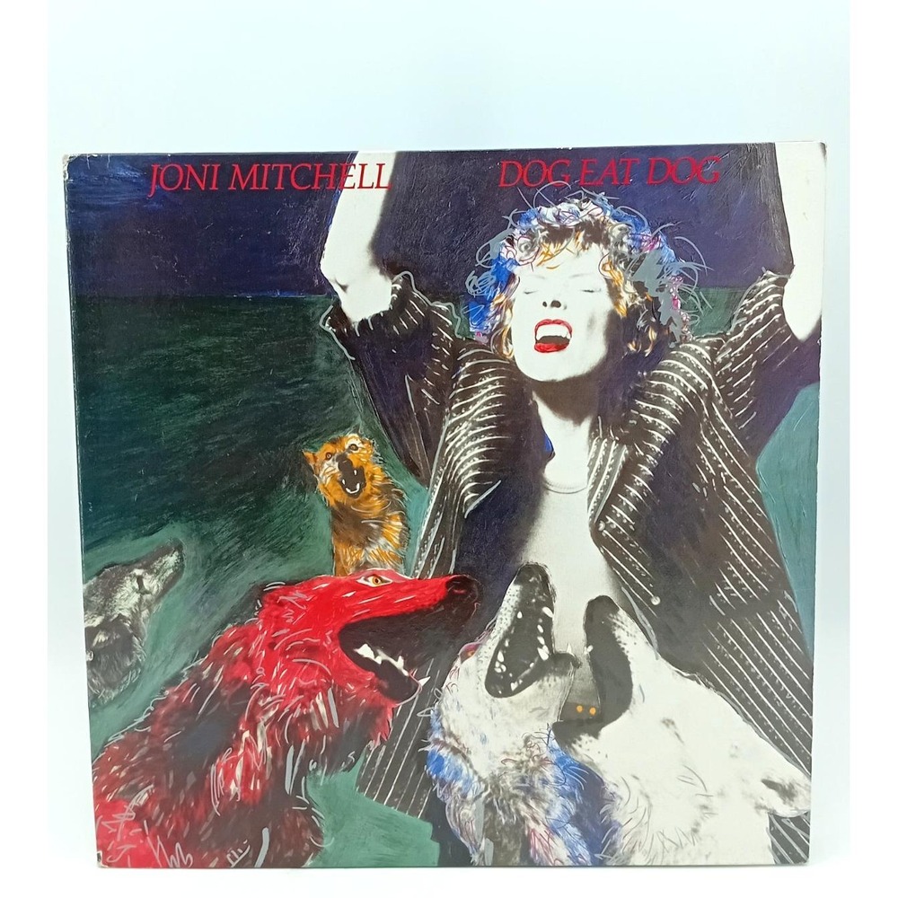 Joni Mitchell – Dog Eat Dog  1985 Vinyl‎ LP – XGHS 24074 – Geffen Records  Rock